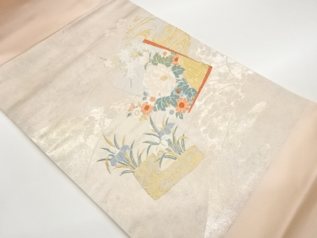 JAPANESE NAGOYA OBI / WOVEN SHIKISHI PATTERN